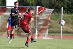 Kreisklasse - Saison 2023/2024 -SV Zuchering - SV Oberstimm - Christian Motz schwarz Oberstimm - Philip Delanowski rot Zuchering - Foto: Meyer Jürgen