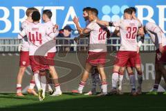 3. Liga - Saison 2025/26 - SV Wehen/Wiesbaden - FC Ingolstadt 04  - Max Plath (Nr.14 - FCI) schiesst den 1:1 Ausgleichstreffer - jubel - Foto: Meyer Jürgen