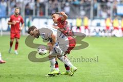 3. Liga; MSV Duisburg - FC Ingolstadt 04; Zweikampf Kampf um den Ball Marcel Costly (22, FCI) Coskun Can (27 MSV)