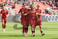 3. Liga; FC Ingolstadt 04 - SSV Ulm; Tor Jubel Treffer 1:0 Marcel Costly (22, FCI) Frederik Christensen (11, FCI) Gustav Christensen (24, FCI) Max Plath (14 FCI) Simon Lorenz (32, FCI)