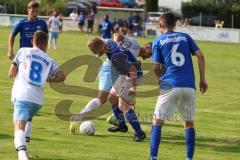 Kreisklasse - Saison 2024/25- TSV Großmehring - SV Oberstimm - Nico Zirngibl weiss Oberstimm  - Maximilian Samweber blau Großmehring - Foto: Meyer Jürgen