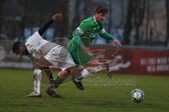Bezirksliga - Saison 2025/26 - FC Gerolfing - DJK München - Jorame Zitotooembo weiss München - Phillipp Haunschild (Nr.12 - FC Gerolfing) - Foto: Meyer Jürgen