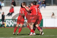 2023_10_22 - 2. Bundesliga - Saison 2023/24 - FC Ingolstadt 04 Frauen - FSV Gütersloh - Der 1:2 Anschlusstreffer durch Pija Reininger (Nr.21 - FCI Frauen) - jubel  - Foto: Meyer Jürgen