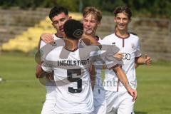 A-Junioren - DFB Pokal  - Saison 2024/25 - A-Junioren - FC Ingolstadt 04 - Hannover 96 - Der 1:0 Führungstreffer durch Drakulic Ognjen weiss FCI - jubel - XXXXX - XXXXX - Foto: Meyer Jürgen