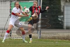 2. Bundesliga Frauen - Saison 2025/26 - FC Ingolstadt 04 Frauen - VFB Stuttgart  - Nina Penzkofer (Nr.29 - FC Ingolstadt Frauen I) - Dongus Tamar Lea weiss Stuttgart  - Foto: Meyer Jürgen