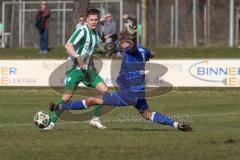 Landesliga - Saison 2025/26 - SV Manching - TSV Schwabmünchen - Fabian  Neumayer (Nr.9 - SV Manching) - Zeche Fabio TW Schwabmünchen - Foto: Meyer Jürgen