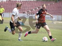 2. Bundesliga Frauen - Saison 2026/27  - FC Ingolstadt 04 Frauen - 1.FCC Turbine Potsdam - Schmidt Bianca weiss Potsdam - Teresa Fritzberg (Nr.26 - FCI Frauen) - Foto: Meyer Jürgen