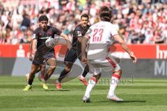 3. Liga; Rot-Weiss Essen - FC Ingolstadt 04; Ognjen Drakulic (30, FCI) Fredrik Carlsen (8, FCI) Rios Alonso José-Enrique (23 RWE)