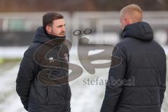 3. Liga - Saison 2025/26 - FC Ingolstadt 04 - Trainingsauftakt nach der Winterpause - Co Tr.Talententw. /Übergangsbereich Fabian Reichler (FCI) - Jannick Schmidt (FCI) rechts - Foto: Meyer Jürgen