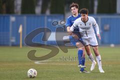 Bayernliga Nord - Saison 2025/26 - FC Ingolstadt 04 II - Würzburger FV - Mussa Tasim (Nr.27 - FC Ingolstadt II) - Moritz Lotzen blau Würzburg - Foto: Meyer Jürgen