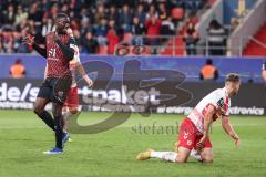 3. Liga; FC Ingolstadt 04 - SSV Jahn Regensburg; Daouda Beleme (9, FCI) verpasst Torchance Saller Benedikt (6 SSV)