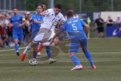 Toto - Pokal - Saison 2024/25 - DJK Hein - FC Ingolstadt 04 -  - Ognjen Drakulic (Nr.30 - FCI) - David Wohnsland (Nr.17 - DJK Hain) - Markus Horr (Nr.5 - DJK Hain) - Foto: Meyer Jürgen