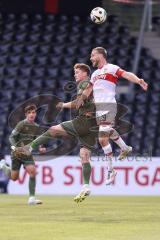 3. Liga; VfB Stuttgart 2 - FC Ingolstadt 04; Sebastian Grönning (11, FCI) Kopfball Nothnagel Dominik (29 VFB)