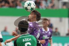 3. Liga - Saison 2026/27 - SC Preussen Münster - FC Ingolstadt 04 - Fredrik Carlsen (Nr.8 - FCI) - Wesley Adeh (Nr.6 - Preussen Münster) - Foto: Meyer Jürgen