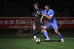 Landesliga - Saison 2026/27 - SV Manching - VFB Durach - Marcel Thiel blau Durach  - Luca Bienek (Nr.16 - SV Manching) - Foto: Meyer Jürgen