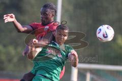 * Testspiel - 3. Liga - Saison 2025/26 - FC Ingolstadt 04 - VFB Eichstätt - Donald Nduka (Nr.27 - FC Ingolstadt 04) - Kevin Mutove (Nr.19 - VFB Eichstätt) - Foto: Meyer Jürgen