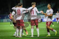 3. Liga; FC Viktoria Köln - FC Ingolstadt 04; Alleingang zum Tor Yannick Deichmann (20, FCI) Tor Jubel Treffer 0:1 Dennis Kaygin (10, FCI) Marcel Costly (22, FCI) Frederik Christensen (11, FCI)