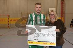 Lotto Bayern Hallencup - Saison 2024/25 - Türkisch SV Ingolstadt - SV Manching - Finale - 1. Sieger SV Manching .- check - Dzenis Seferovic grün Manching - Foto: Meyer Jürgen