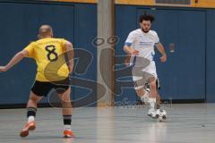 Hallenturnier MTV Ingolstadt - Saison 2025/26 - Reichertshofen - TSV Lichtenau - Ferhan Erbas weiss Reichertshofen - Steven Spieß gelb Lichtenau - Foto: Meyer Jürgen