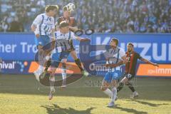 3. Liga; FC Hansa Rostock - FC Ingolstadt 04; Zweikampf Kampf um den Ball Sebastian Grönning (11, FCI) Naderi Ryan (20 HR) Mejdr Jan (19 HR) Pascal Testroet (37, FCI)