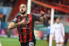 3. Liga; FC Ingolstadt 04 - Energie Cottbus; Tor Jubel Treffer Ausgleich 1:1 Sebastian Grönning (11, FCI), David Kopacz (29, FCI)