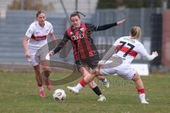 2. Bundesliga Frauen - Saison 2025/26 - FC Ingolstadt 04 Frauen - VFB Stuttgart  - Felix Lara (Nr.13 - FC Ingolstadt Frauen I) - Schetter Leonie weiss Stuttgart  - Foto: Meyer Jürgen