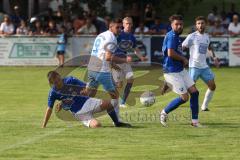 Kreisklasse - Saison 2024/25- TSV Großmehring - SV Oberstimm - Nico Zirngibl weiss Oberstimm - Michael Kaps blau Großmehring - Foto: Meyer Jürgen