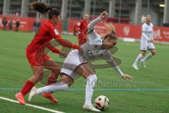 2. Bundesliga Frauen - Saison 2024/25 - FC Ingolstadt 04 Frauen - FC Bayern München - Ivana Slipcevic (Nr.8 - FCI Frauen) - Rintzner Paula rot München - Foto: Meyer Jürgen