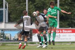 Bezirksliga - Saison 2025/26 - TSV Ober./Unterhaunstadt - SVA Palzing - MarcelRadlmaier grün Palzing - Amadeues Taubert #7 grau Oberhaunstadt - Enes Erdogan grau mitte Oberhaunstadt - Foto: Meyer Jürgen