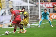 3. Liga; Alemannia Aachen - FC Ingolstadt 04; Torchance verpasst Marcel Costly (22, FCI) Nadjombe Pierre (29 AA) Torwart Olschowsky Jan (1 AA)