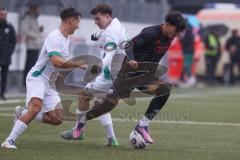 *** Bayernliga Nord - Saison 2025/26 - FC Ingolstadt 04 II - TSV Neudrossenfeld - Noel Lakatos (Nr.16 - FC Ingolstadt II) - Nikolas Hofmann weiss Neudrossenfeld  - Foto: Meyer Jürgen