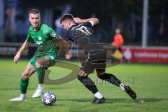 Bezirksliga - Saison 2023/2024 - SV Manching  TSV Rohrbach - Dzenis Seferovic (Nr.6 - SV Manching) - Frank Hannes schwarz Rohrbach - Foto: Meyer Jürgen