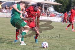 * Testspiel - 3. Liga - Saison 2025/26 - FC Ingolstadt 04 - VFB Eichstätt - Moritz Ruprecht (Nr.8 - VFB Eichstätt) - Ognjen Draculic (Nr.30 - FC Ingolstadt 04) - Foto: Meyer Jürgen