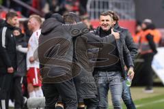 3. Liga; FC Ingolstadt 04 - 
Rot-Weiss Essen; Sieg Jubel Freude Cheftrainer Michael Köllner (FCI)