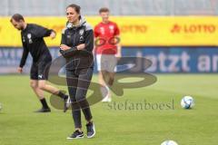 Toto-Pokal Finale; Würzburger Kickers - FC Ingolstadt 04; vor dem Spiel Cheftrainerin Sabrina Wittmann (FCI)