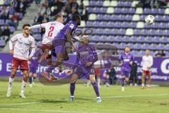 3. Liga; Erzgebirge Aue - FC Ingolstadt 04; Kopfball Mattis Hoppe (2, FCI) Collins Jamilu (29 Aue) Fredrik Carlsen (8, FCI) Zobel Tristan (25 Aue)