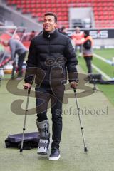 3. Liga; FC Ingolstadt 04 - Erzgebirge Aue; verletzt Marcel Costly (22, FCI)