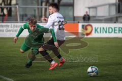 Bezirksliga - Saison 2025/26 - FC Gerolfing - SpVgg Altenerding - Lukas Achhammer (Nr.9 - FC Gerolfing) - Alexander Weiher weiss Altenerding - Foto: Meyer Jürgen