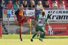 Freundschaftsspiel- Saison 2025/26- SV Kasing - FC Geisenfeld-  - Martin Oblinger rot Kasing - Thomas Berger grün Geisenfeld - Foto: Meyer Jürgen