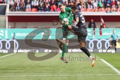 3. Liga; FC Ingolstadt 04 - SC Verl; Torchance verpasst Pascal Testroet (37, FCI) Torwart Schulze Philipp (1 SCV)