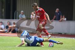 Relegation - Saison 2022/2023 - TSV Baar/Ebenhausen - TV Münchsmünster - Ferdinand Heissler rot Ebenhausen - Thomas Mueller weiss Münchsmünster - Foto: Meyer Jürgen