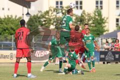 * Testspiel - 3. Liga - Saison 2025/26 - FC Ingolstadt 04 - VFB Eichstätt - Bastian Bösl (Nr.5 - VFB Eichstätt) - Bjarne Thoelke (Nr.42 - FC Ingolstadt 04) - Foto: Meyer Jürgen