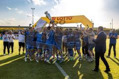 Toto-Pokal; Finale; FV Illertissen - FC Ingolstadt 04; Illertissen Toto Pokal Sieger, Sieg Jubel Freude Pokal Party Lotto Feier