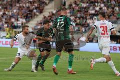 3.Liga - Saison 2023/2024 - Preußen Münster - FC Ingolstadt 04 - Yannick Deichmann (Nr.20 - FCI) - Julian  Klügl (Nr.31 - FCI) -  - Foto: Meyer Jürgen