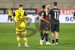 3. Liga; FC Ingolstadt 04 - Borussia Dortmund II; 
Tor Jubel Treffer 3:2 Führung Yannick Deichmann (20, FCI) Sebastian Grönning (11, FCI)