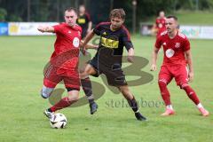 Kreisliga - Saison 2024/25- SV Kasing - SV Eitensheim - Lukas Pillmayer rot Eitensheim - Jan Witek schwarz Kasing - Foto: Meyer Jürgen