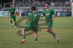 Bezirksliga - Saison 2025/26 - FC Gerolfing - TSV Rohrbach - Der 1:0 Führungstreffer durch David Simm (Nr.7 - FC Gerolfing) - jubel -  - XXXXX - Foto: Meyer Jürgen
