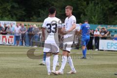 Toto - Pokal - Saison 2024/25 - DJK Hein - FC Ingolstadt 04 -  - Der 0:1 Führungstreffer durch Davide Sekulovic (Nr.33 - FCI) - jubel - Benjamin Kanuric (Nr.8 - FCI) - XXXXX - Foto: Meyer Jürgen