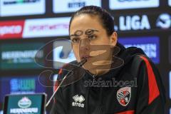 3. Liga; FC Ingolstadt 04 - MSV Duisburg; Pressekonferenz Interview Cheftrainerin Sabrina Wittmann (FCI)
