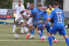 Toto - Pokal - Saison 2024/25 - DJK Hein - FC Ingolstadt 04 -  - Ognjen Drakulic (Nr.30 - FCI) - Matthias Fries (Nr.7 - DJK Hain) - Foto: Meyer Jürgen